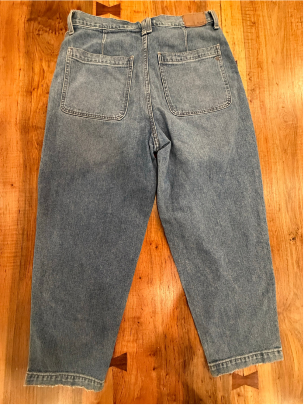 Madewell Balloon Jeans High Rise Wide Leg Utility Pocket Ankle Denim Pants Size - Picture 5 of 10